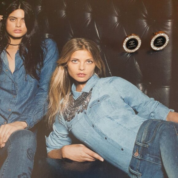 Round Crystals Stud Gold Black Earrings Women Fashion Casual Formal Jewelry Gift - Picture 1 of 2